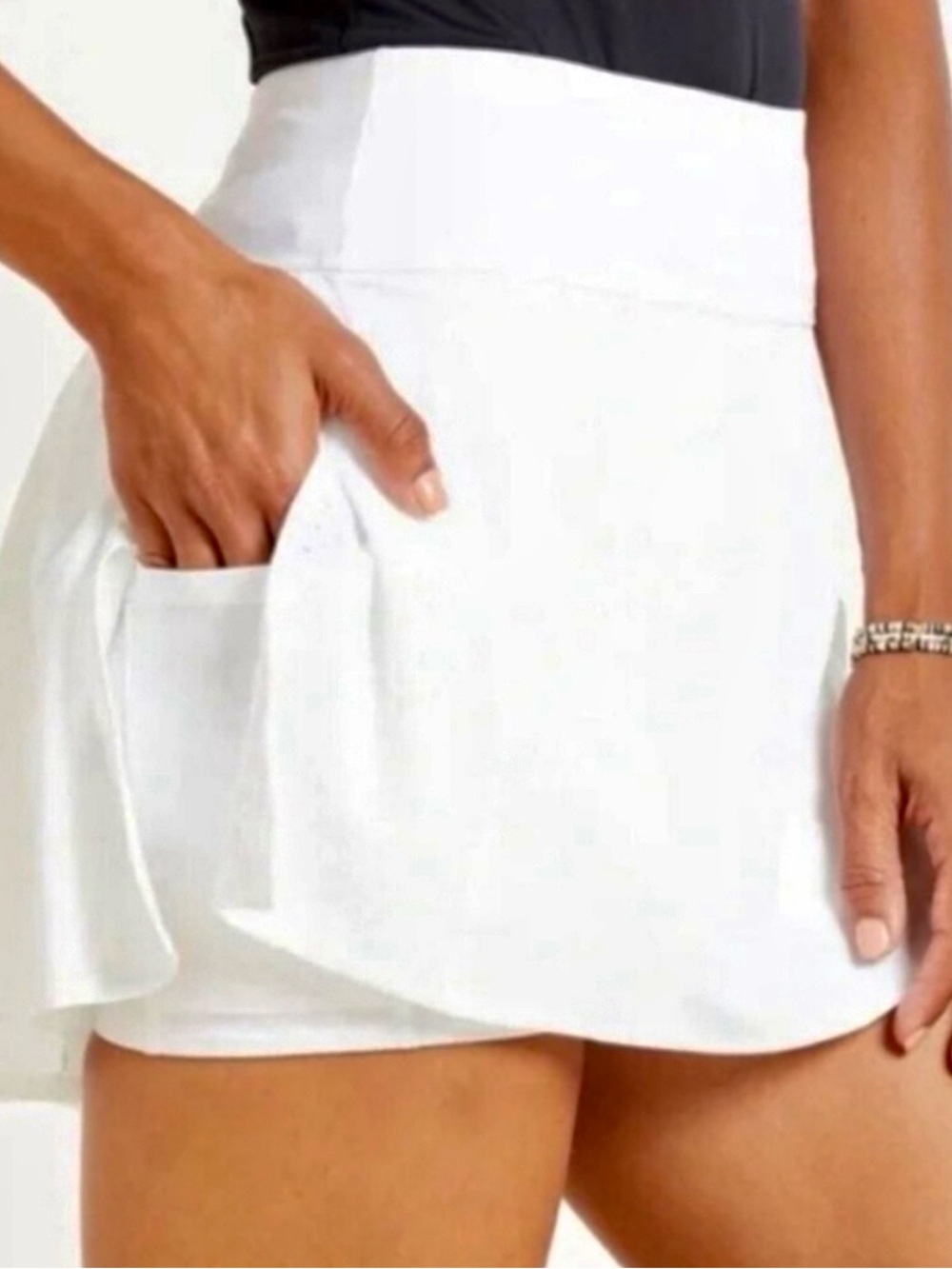Spanx Get Moving Skort EUC Bright White Sz:L Athletic, Tennis, Pickleball, Golf